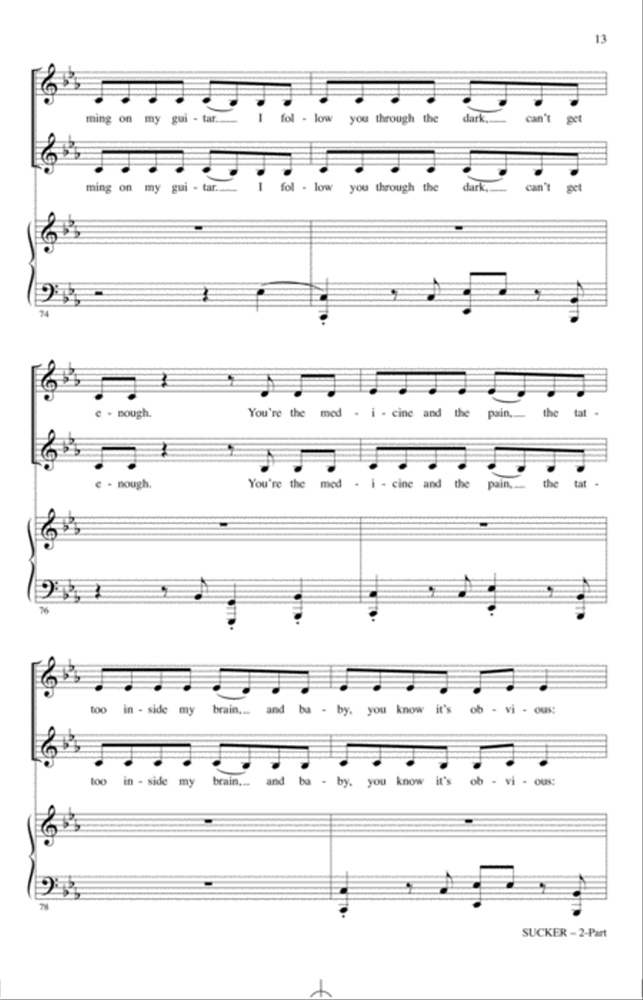 Sucker (arr. Mark Brymer) 2-Part scores gallery preview page 12