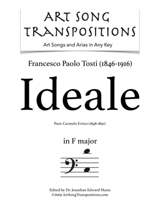 Book cover for TOSTI: Ideale (transposed to F major, bass clef)