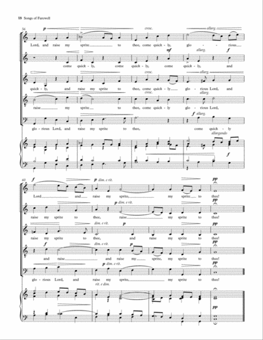 Songs of Farewell Divisi scores gallery preview page 19