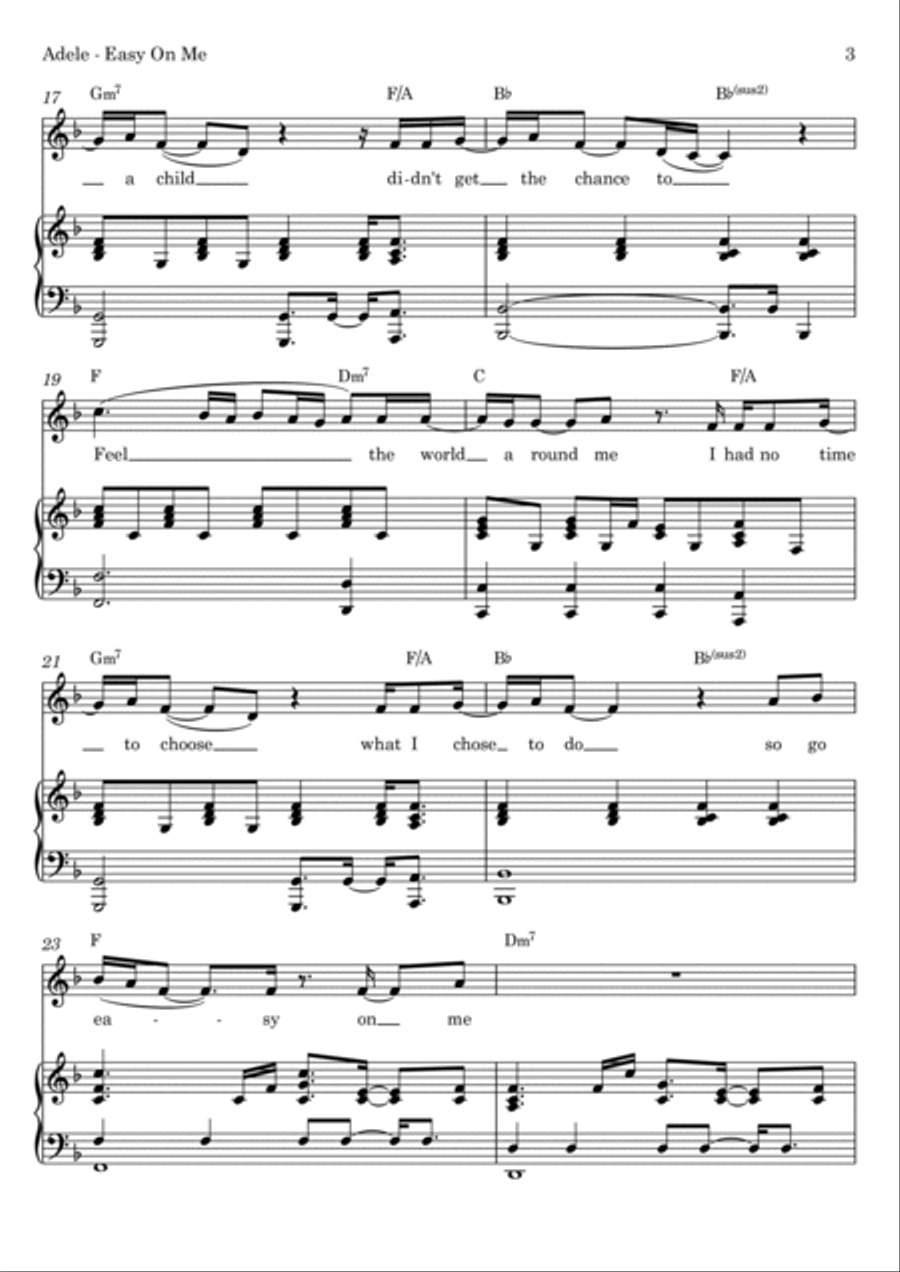 Easy On Me Voice scores gallery preview page 3