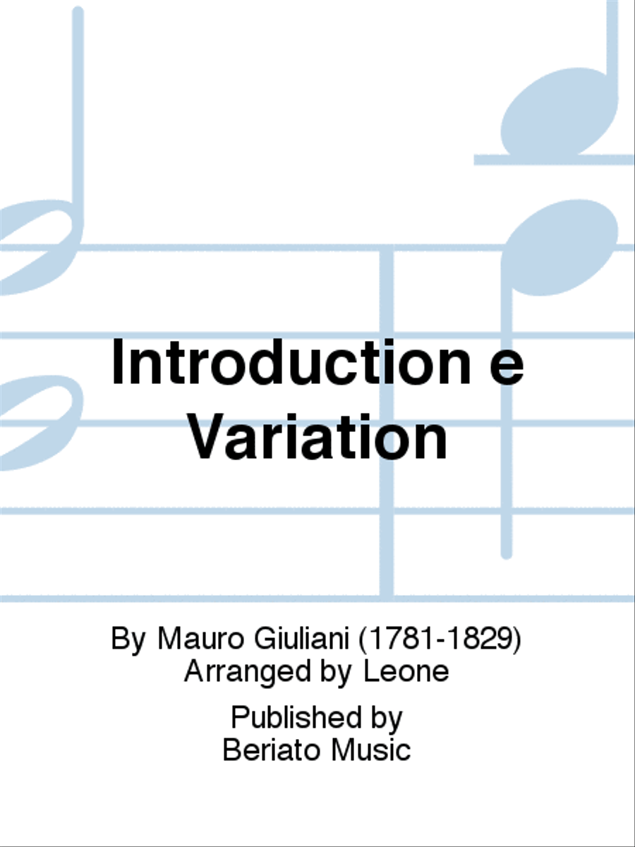 Introduction e Variation Introduction e Variation Classical Guitar scores gallery preview page 1
