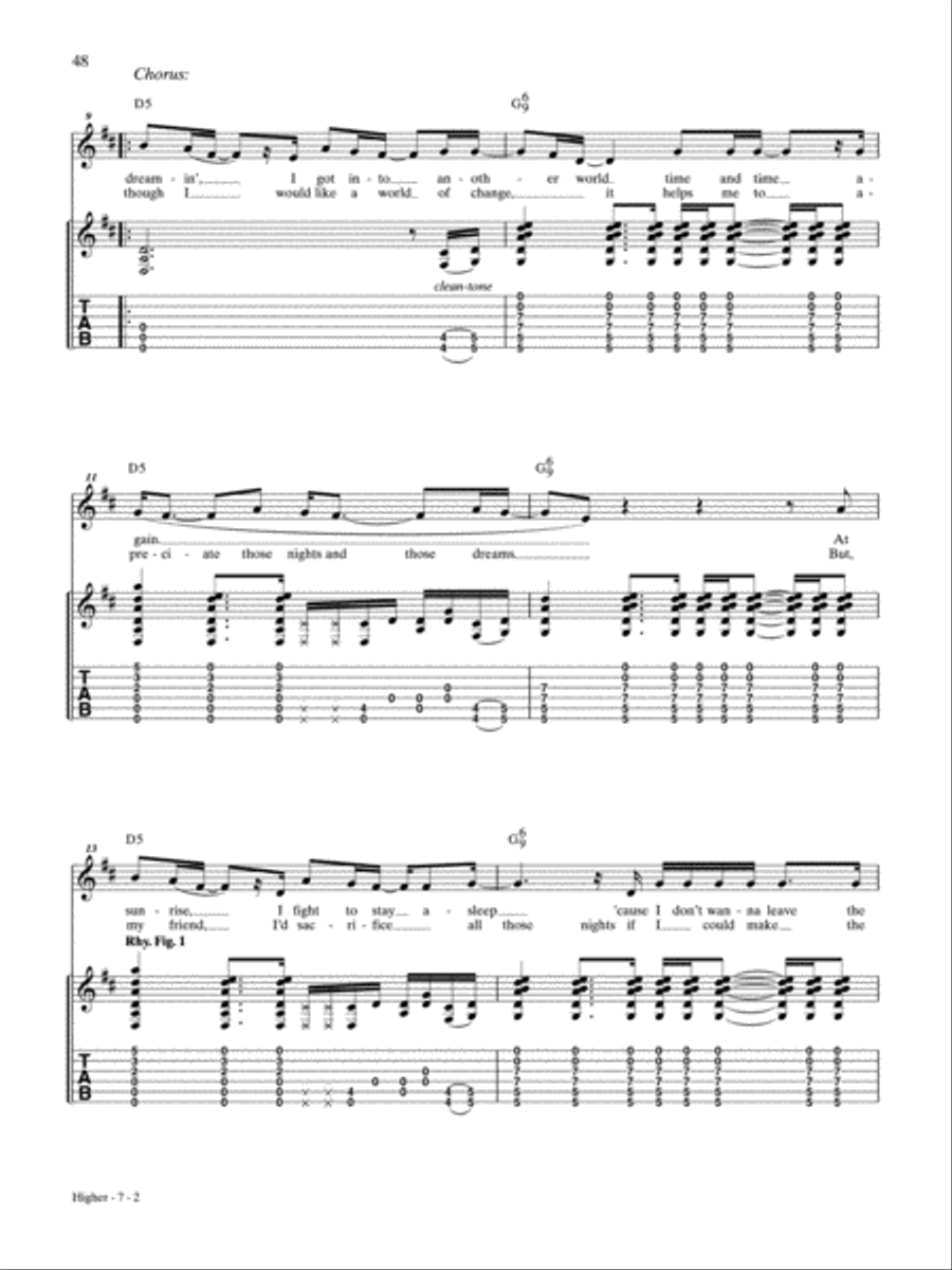 Higher Higher Electric Guitar scores gallery preview page 2