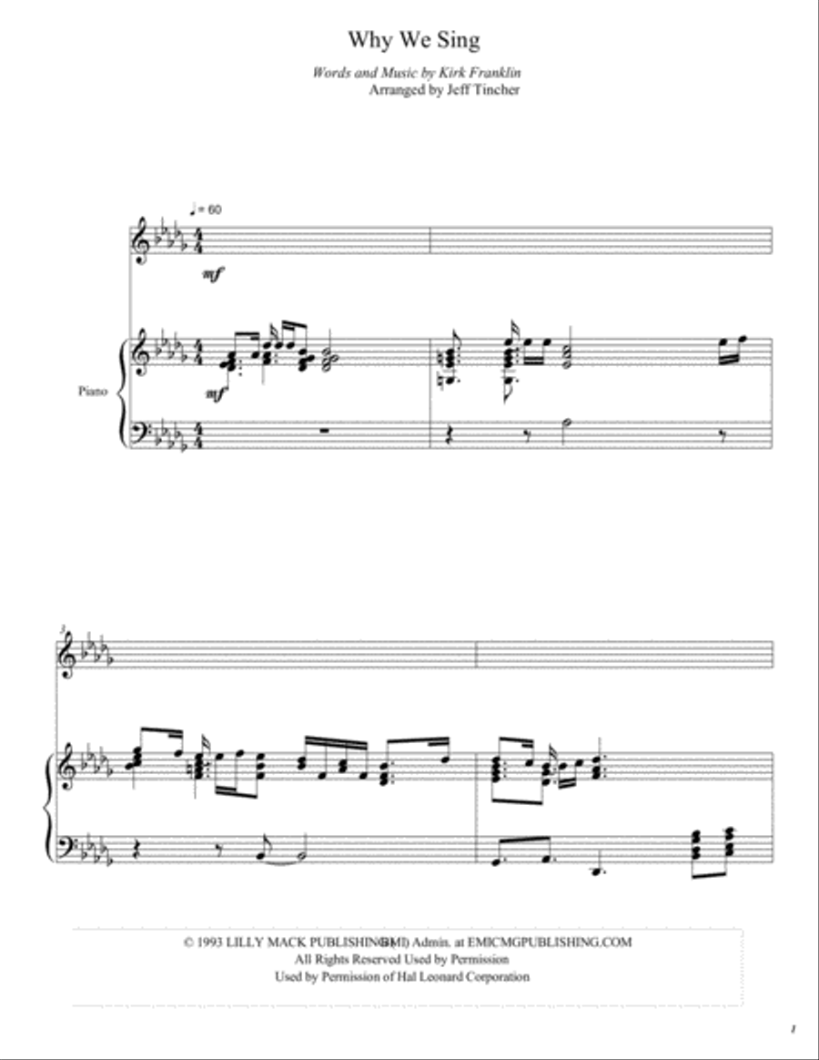 Why We Sing Voice scores gallery preview page 1