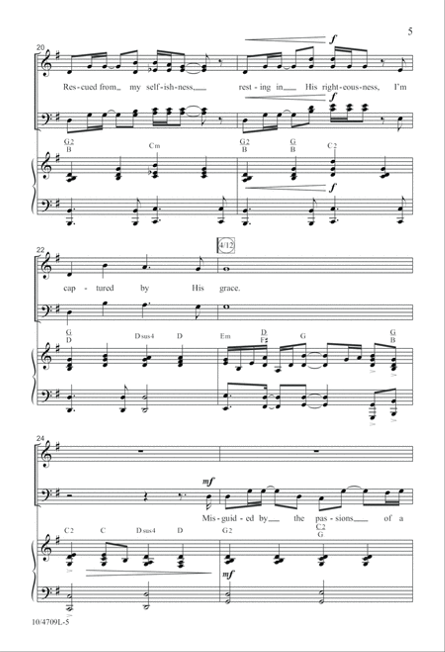 Captured by His Grace 4-Part scores gallery preview page 5