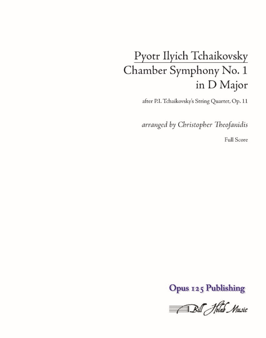 Chamber Symphony No. 1 Chamber Orchestra scores gallery preview page 1