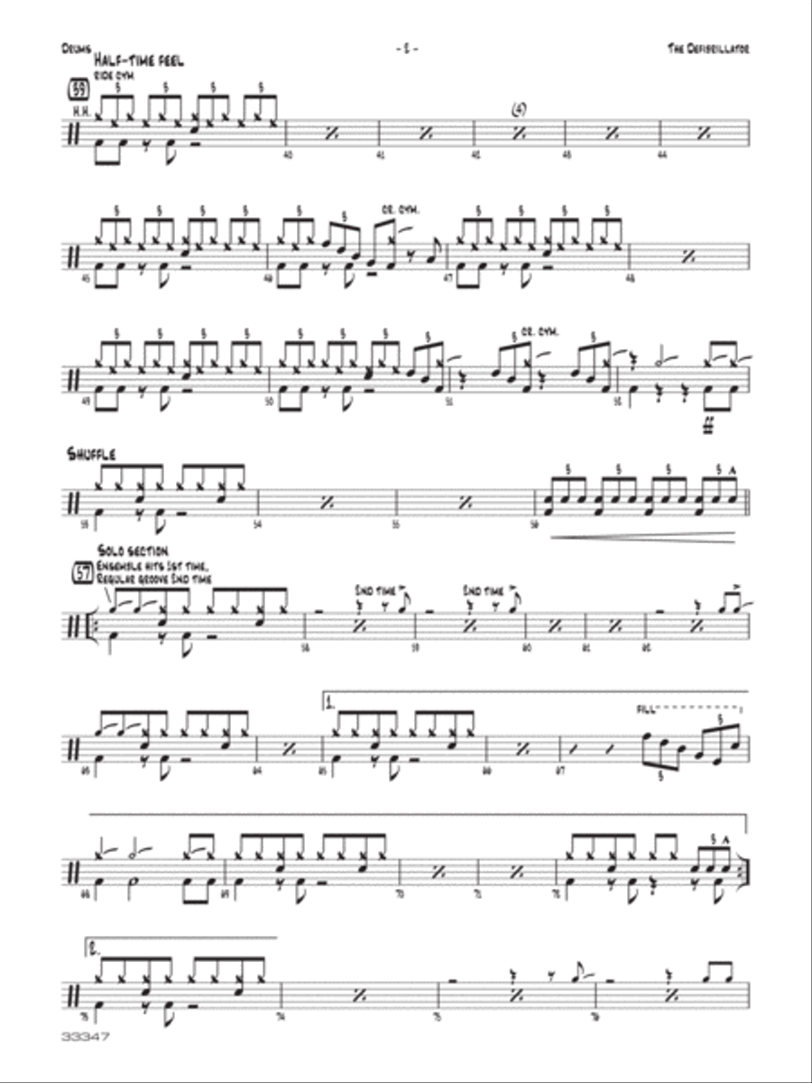 The Defibrillator: Drums Jazz Ensemble scores gallery preview page 2