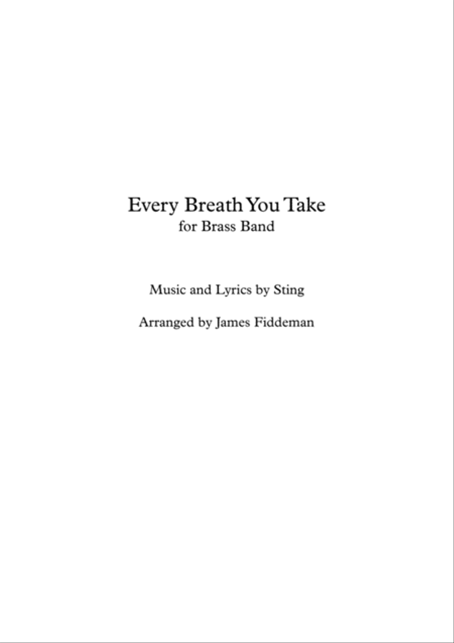 Every Breath You Take Every Breath You Take Brass Ensemble scores gallery preview page 1