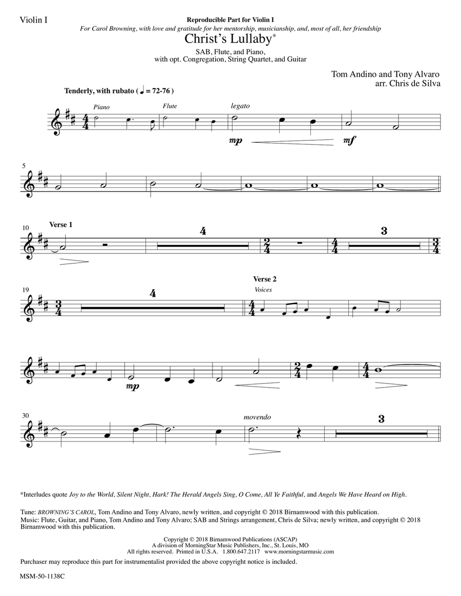 Christ's Lullaby (String Parts)