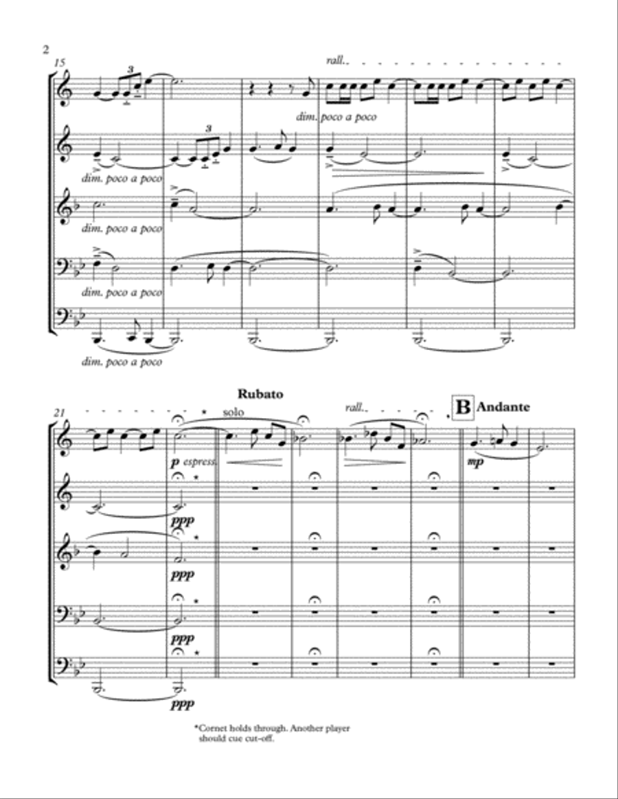 Silent Night in Flanders - Brass Quintet Brass Quintet scores gallery preview page 3
