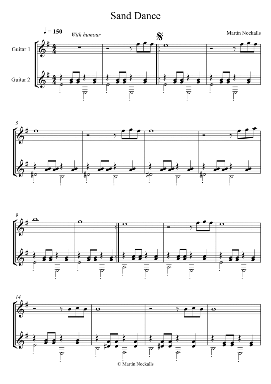 Sand Dance Guitar scores gallery preview page 1