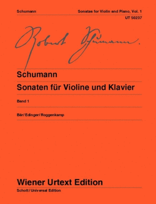 Book cover for Sonatas for Violin and Piano - Volume 1