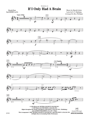 Variations on If I Only Had a Brain (from The Wizard of Oz): (wp) 2nd Horn in E-flat