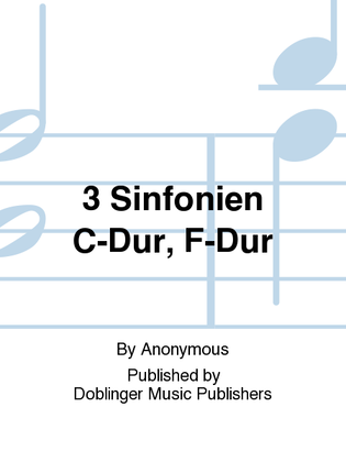 3 Sinfonien C-Dur, F-Dur