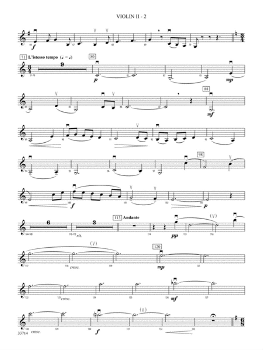 A Keltic Feast: 2nd Violin String Orchestra scores gallery preview page 2