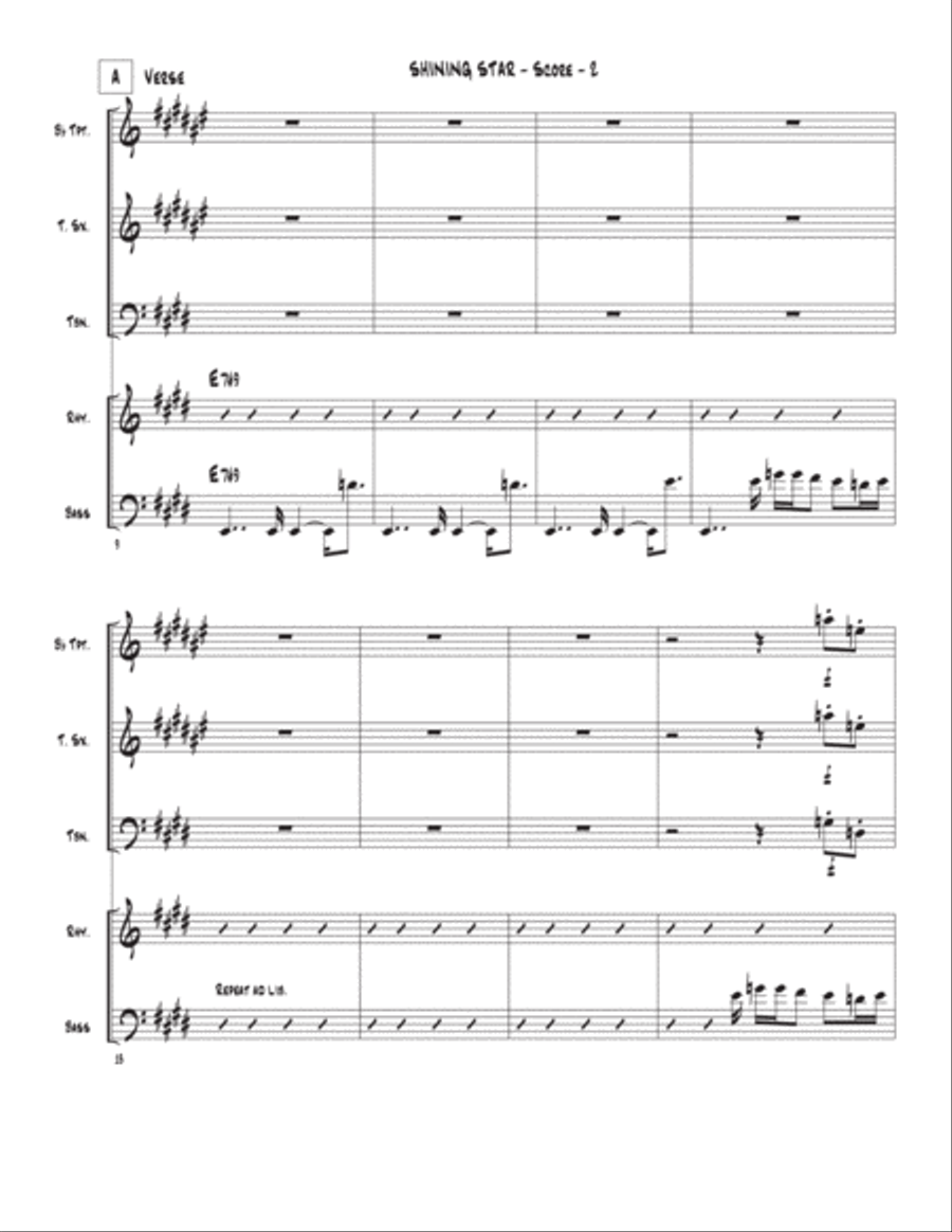 Shining Star Shining Star Tenor Saxophone scores gallery preview page 2