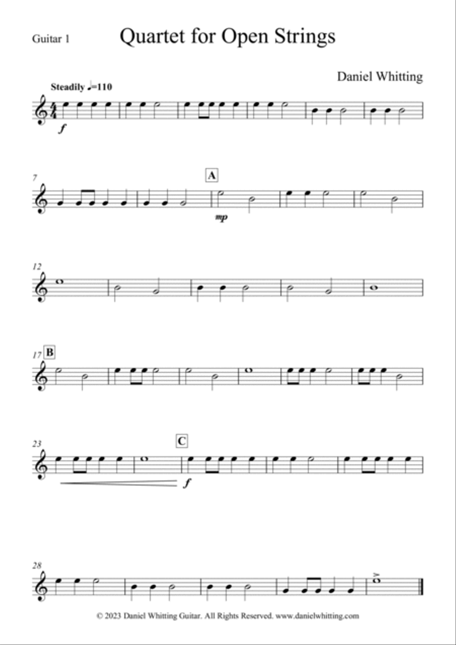 Quartet for Open Strings Chamber Music scores gallery preview page 3