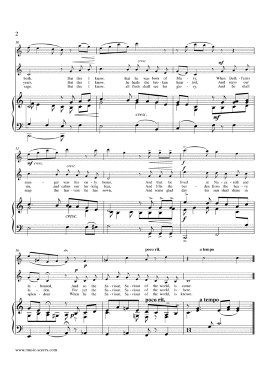 Londonderry Air - Voice, Flute and Piano - C major Flute scores gallery preview page 2