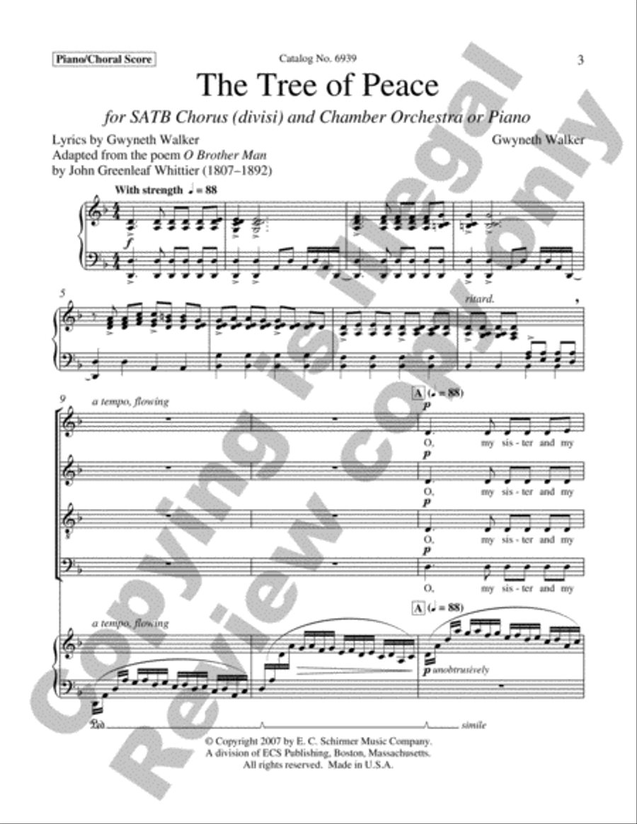 The Tree of Peace The Tree of Peace 4-Part scores gallery preview page 21
