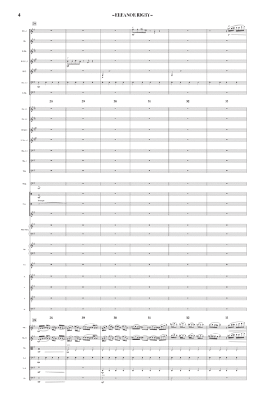 Eleanor Rigby - Score Only Full Orchestra scores gallery preview page 4