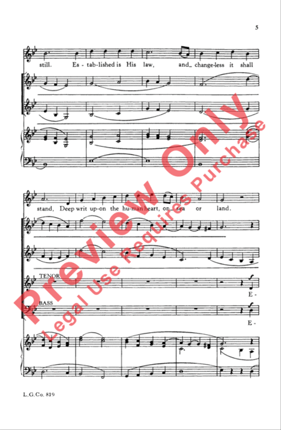 A Hymn of Praise A Hymn of Praise 4-Part scores gallery preview page 4