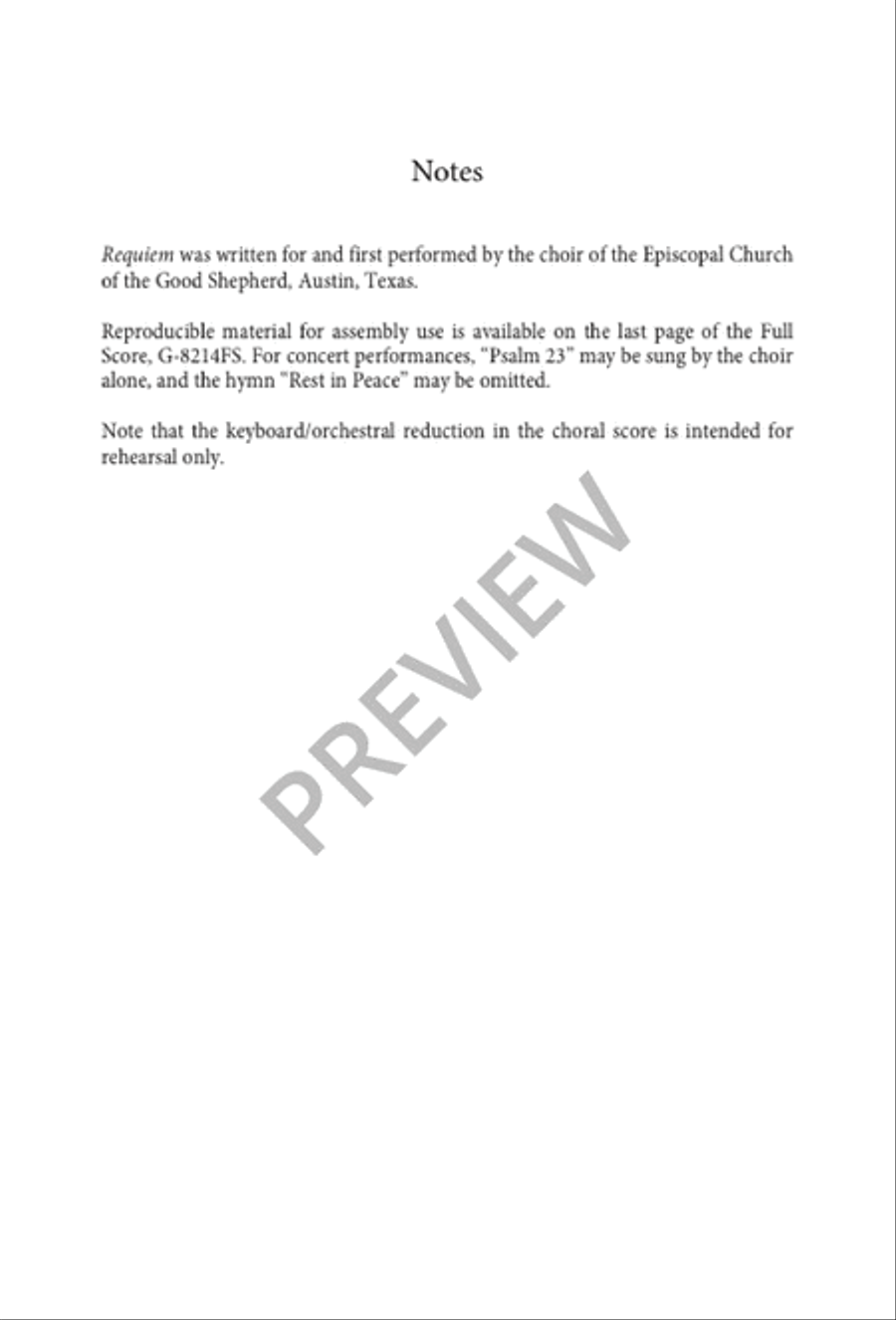 Requiem - Choral / Accompaniment edition Requiem - Choral / Accompaniment edition 4-Part scores gallery preview page 4
