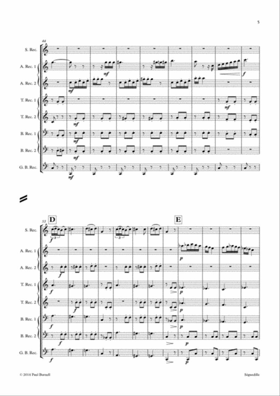 Séguedille Recorder scores gallery preview page 5