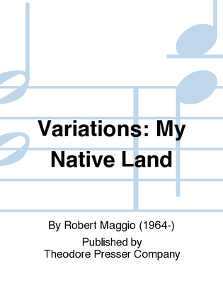 Book cover for Variations: My Native Land