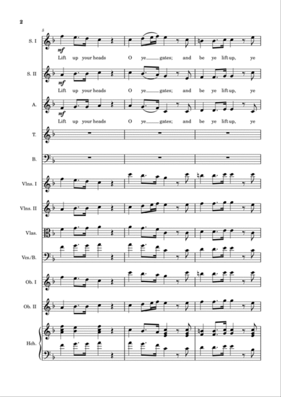 34. Lift Up Your Heads Choir scores gallery preview page 3