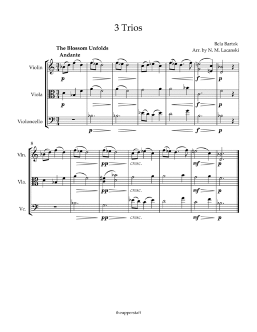 3 Trios The Blossom Unfolds Sweetheart Wait For Me Oh Mother-in-law String Trio scores gallery preview page 2