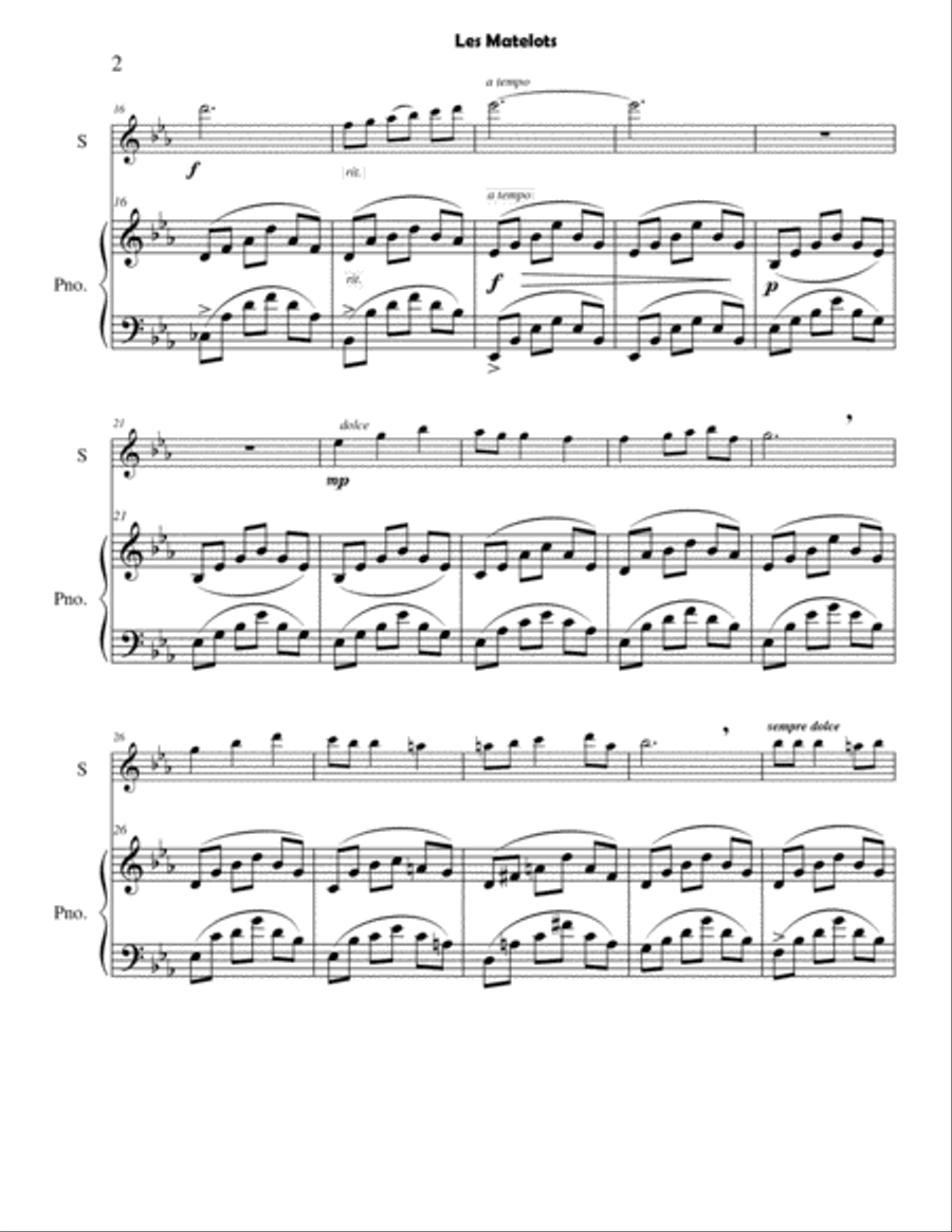 Seven Faure Art Songs Seven Faure Art Songs Flute Solo scores gallery preview page 2