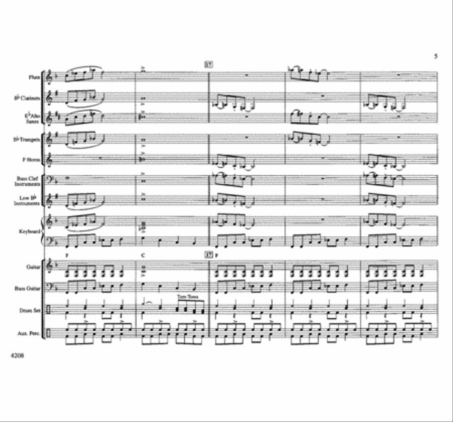 Big Time Boogie Concert Band scores gallery preview page 5