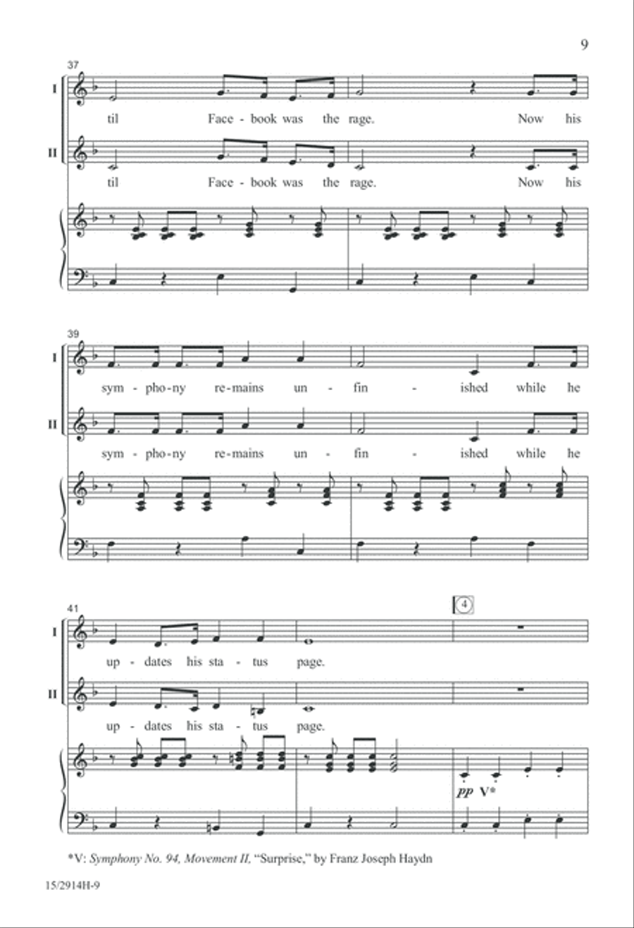 The Composers Are All on Facebook 2-Part scores gallery preview page 9