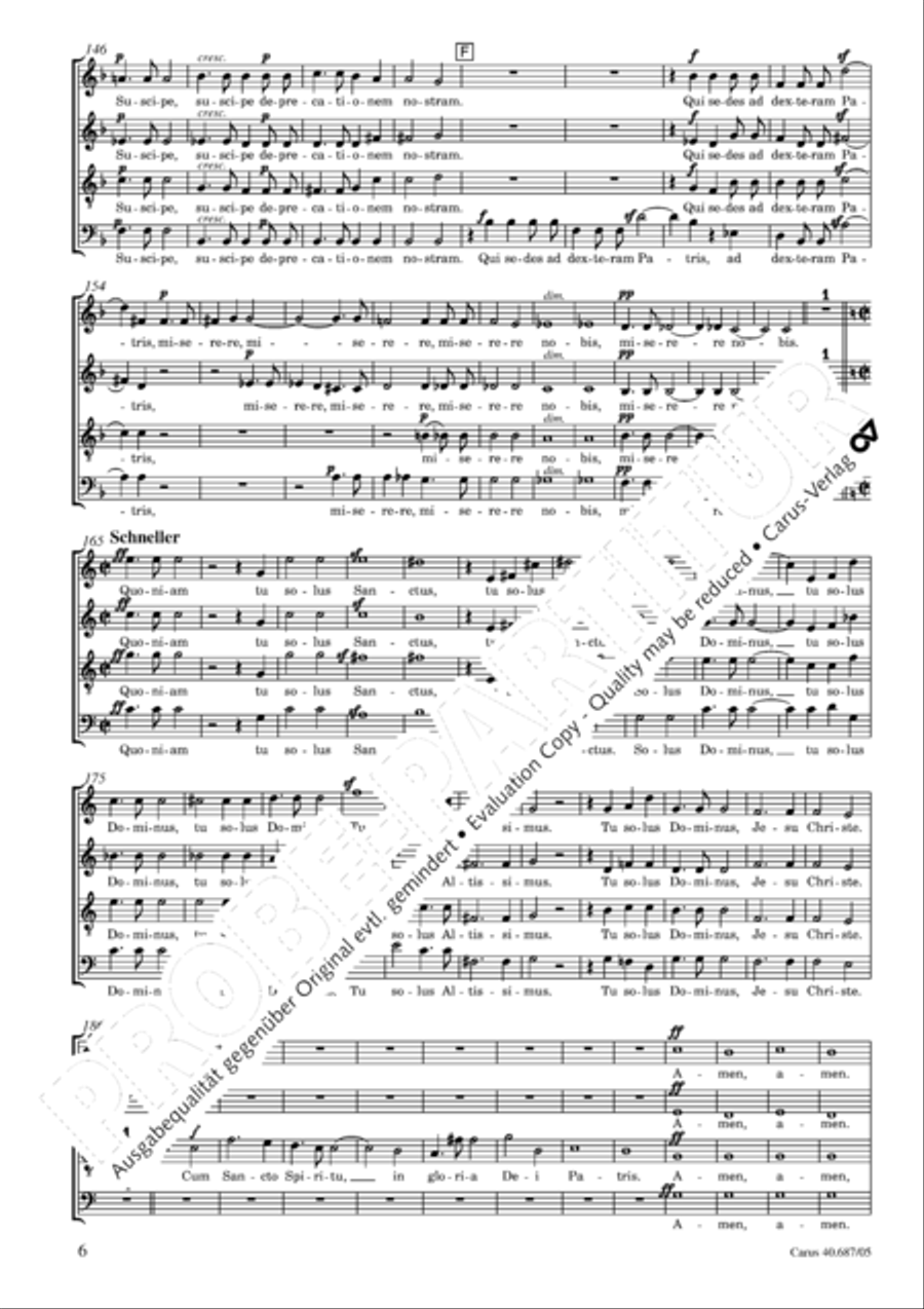 Missa sacra C Minor 4-Part scores gallery preview page 7