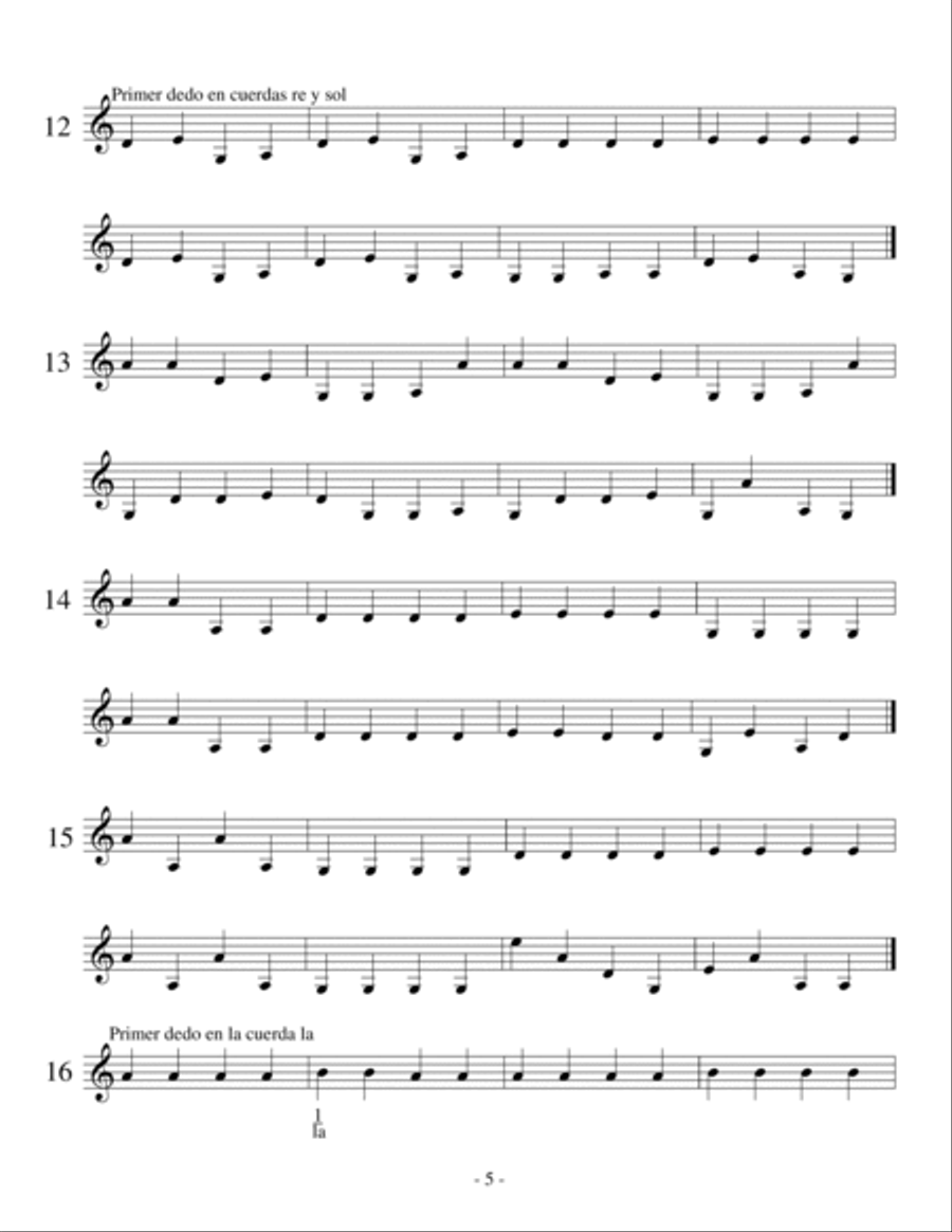 25 Violin Pizzicato Lessons for Beginners. Violin Solo scores gallery preview page 5
