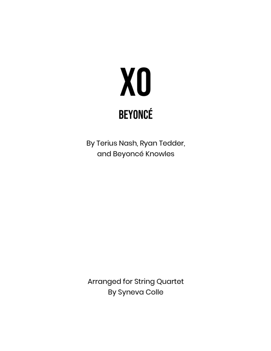 Xo Xo String Quartet scores gallery preview page 1