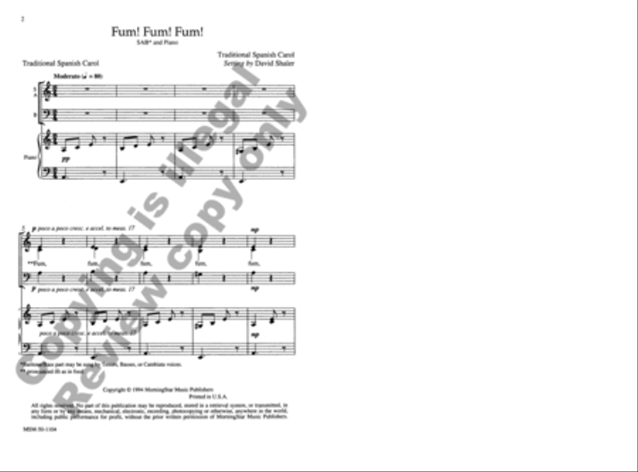 Fum! Fum! Fum! Fum! Fum! Fum! 3-Part scores gallery preview page 2