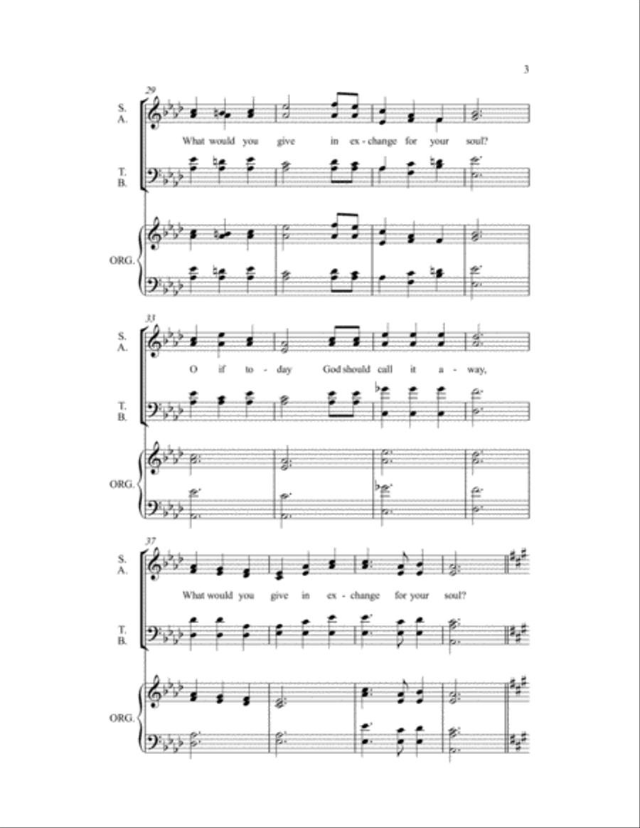 What Would You Give In Exchange For Your Soul? 4-Part scores gallery preview page 4