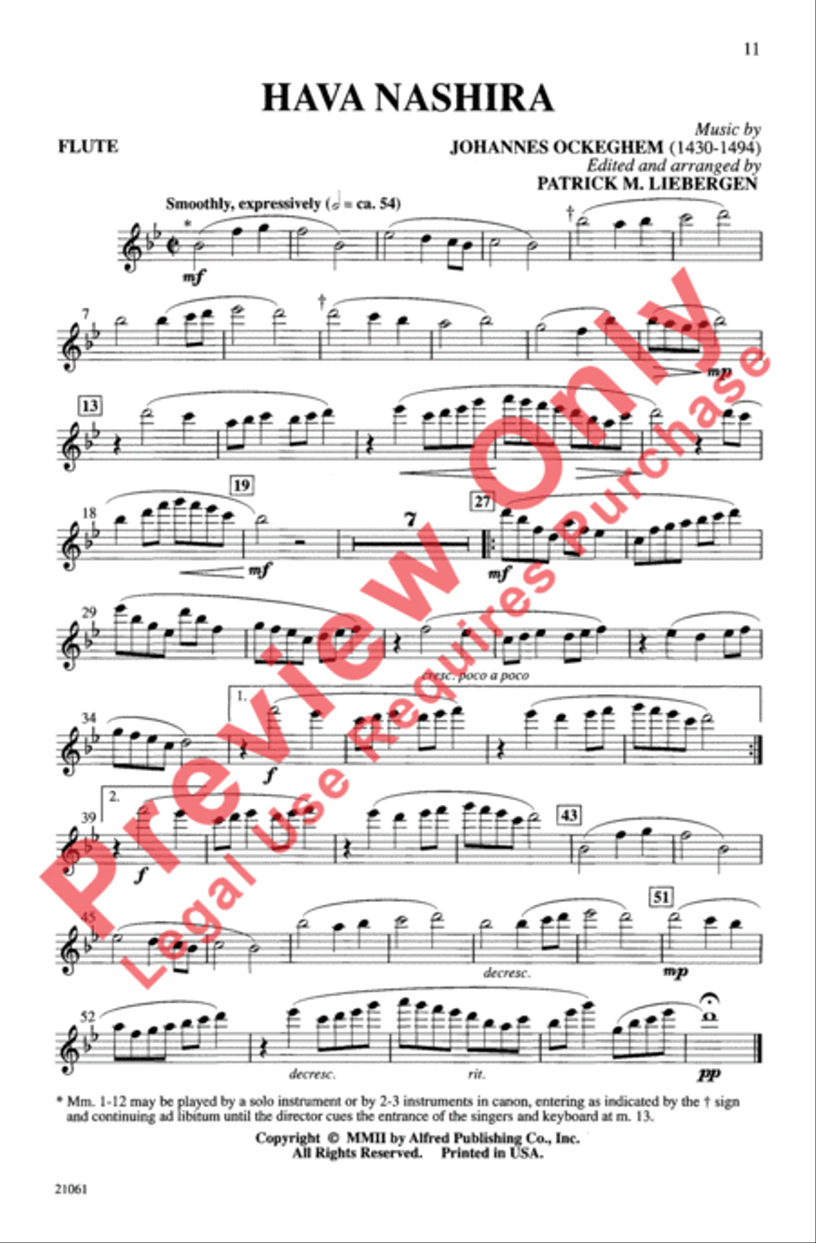 Hava Nashira 3-Part scores gallery preview page 10