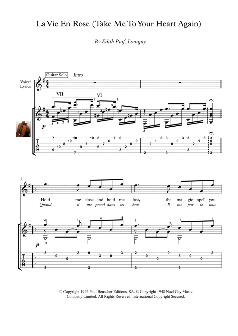 Take Me To Your Heart Again Electric Guitar scores gallery preview page 1