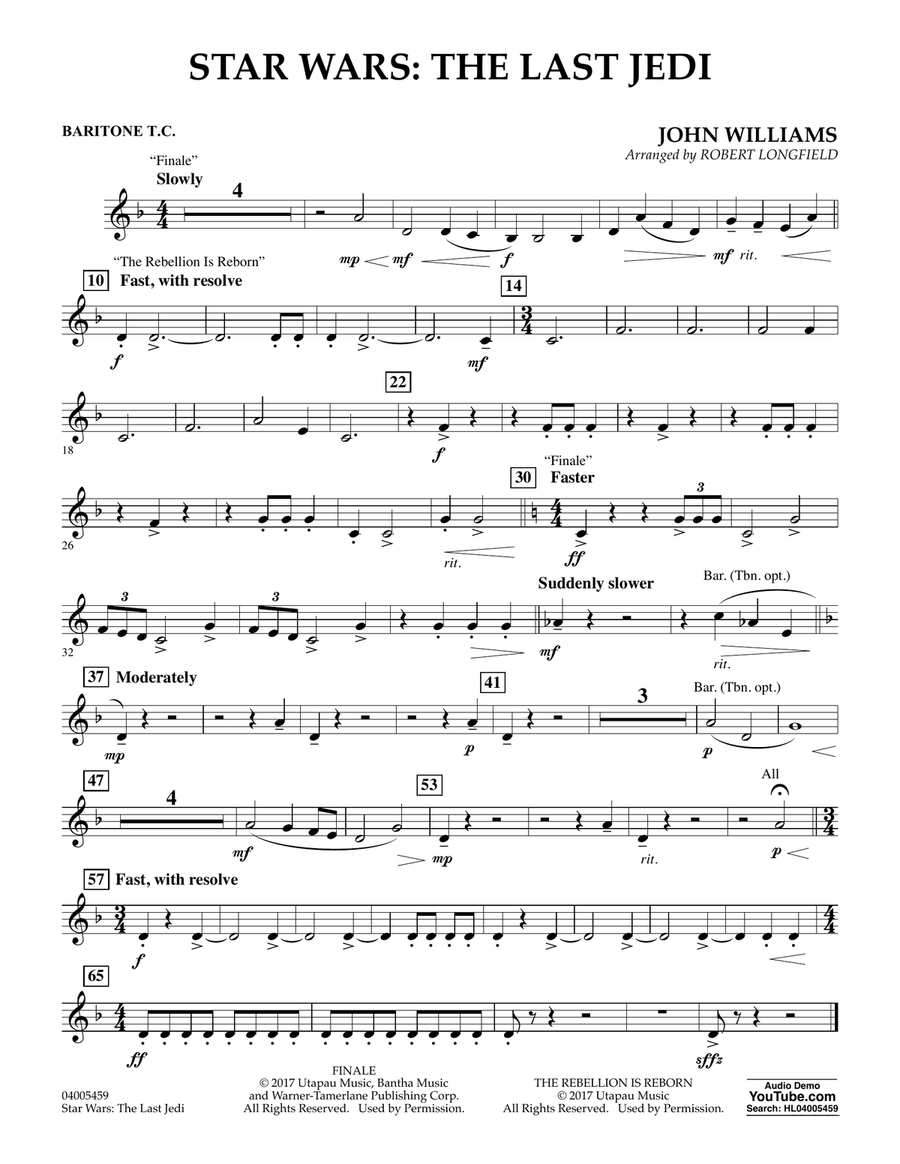 Star Wars: The Last Jedi - Baritone T.C.