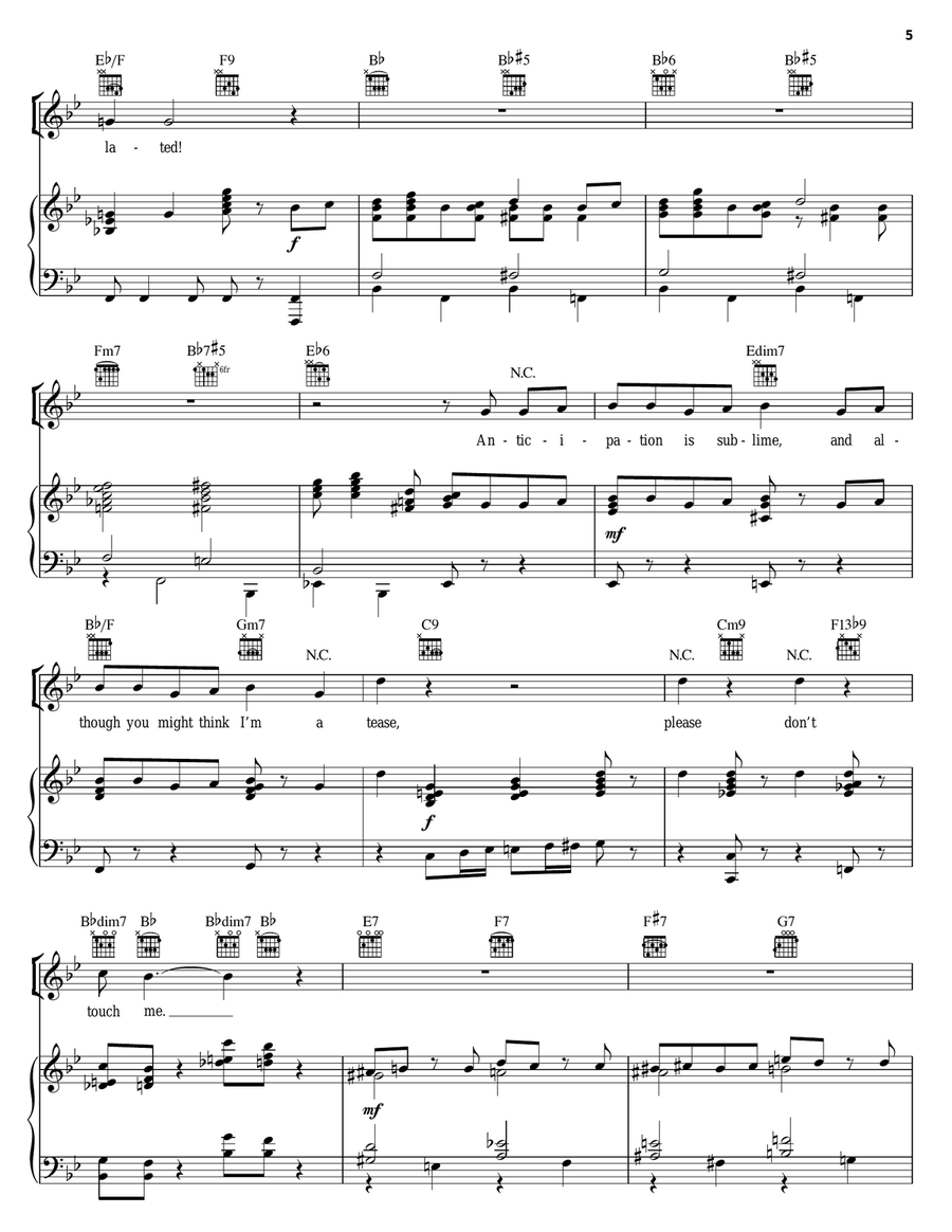 Please Don't Touch Me Please Don't Touch Me Piano, Vocal, Guitar scores gallery preview page 5