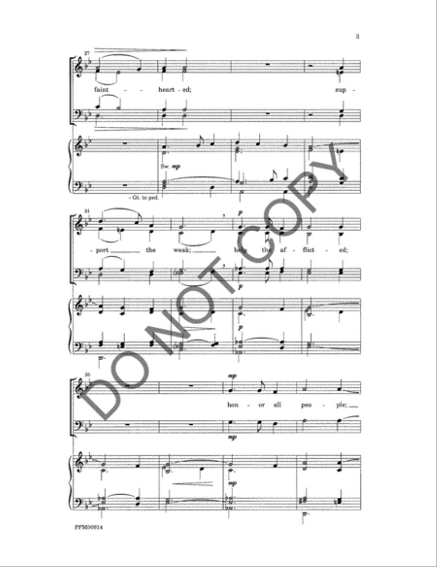 Go Forth Into the World In Peace 4-Part scores gallery preview page 4