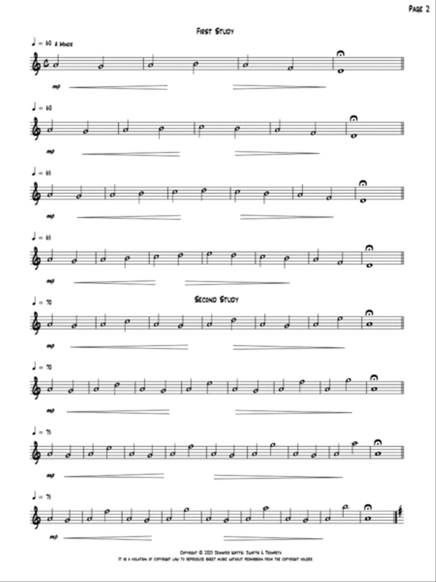 Long Tone Studies for Trumpets Trumpet Solo scores gallery preview page 4