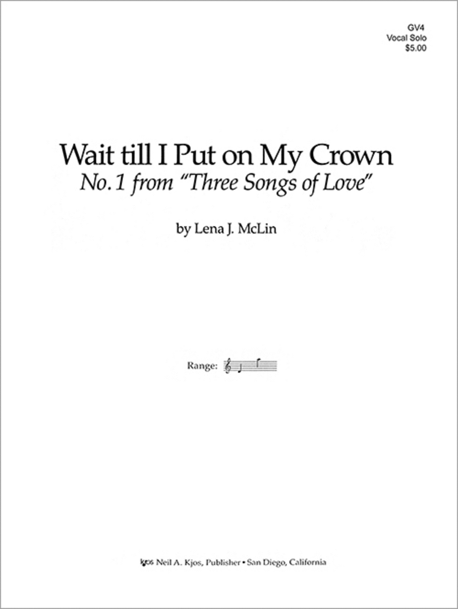 Wait Till I Put on My Crown Voice Solo scores gallery preview page 1