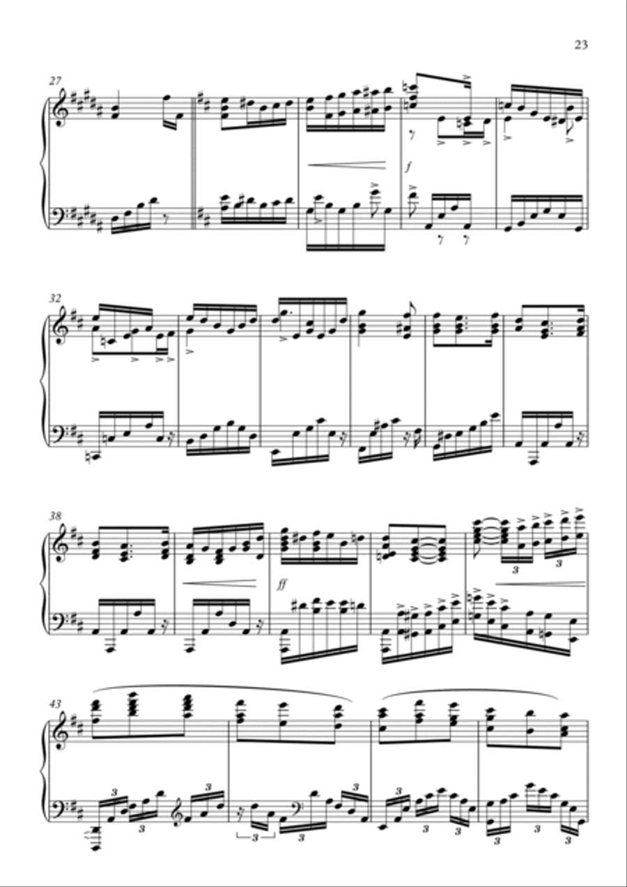 M. Bruch concerto for two pianos - themes from Adagio Piano Solo scores gallery preview page 2