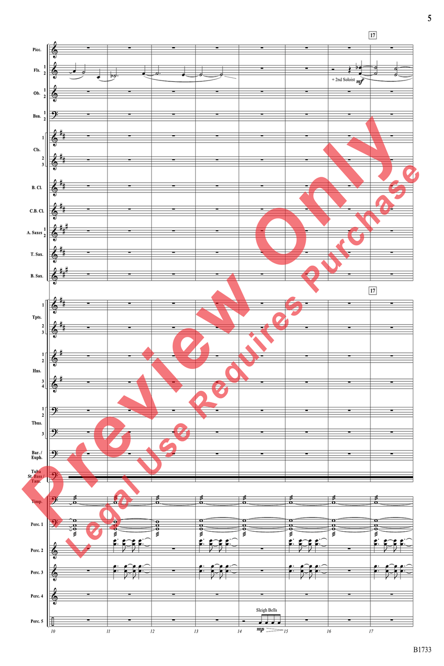 Homage to Bharat Concert Band scores gallery preview page 5