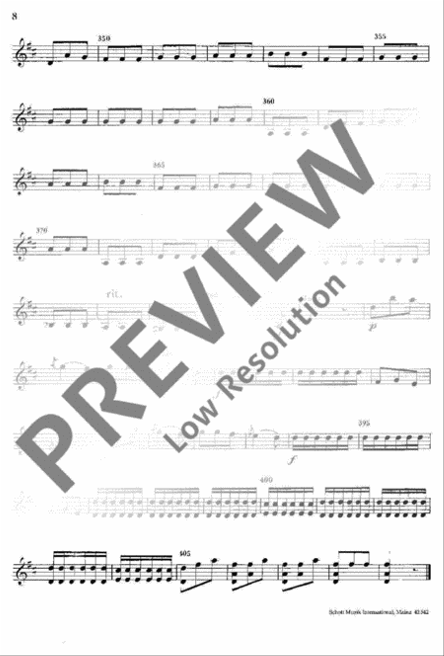 Concerto No. 2 D Major Violin scores gallery preview page 9