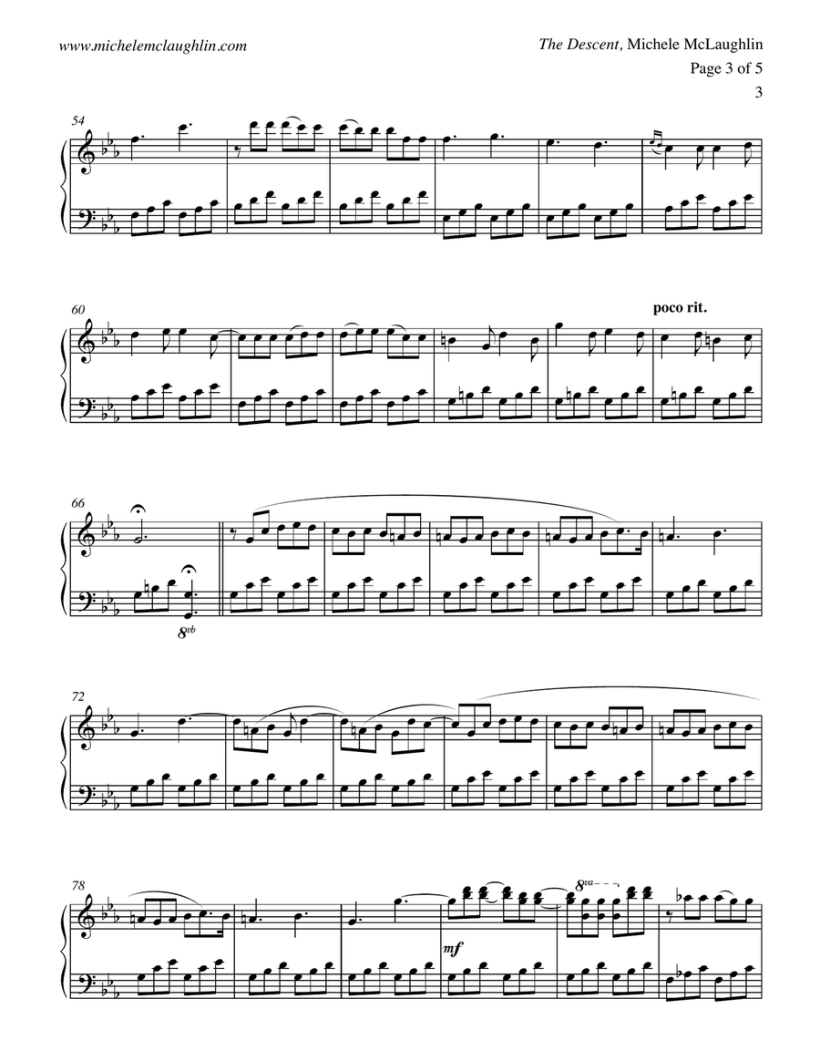 The Descent Piano Solo scores gallery preview page 3