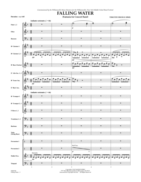 Falling Water - Conductor Score (Full Score)