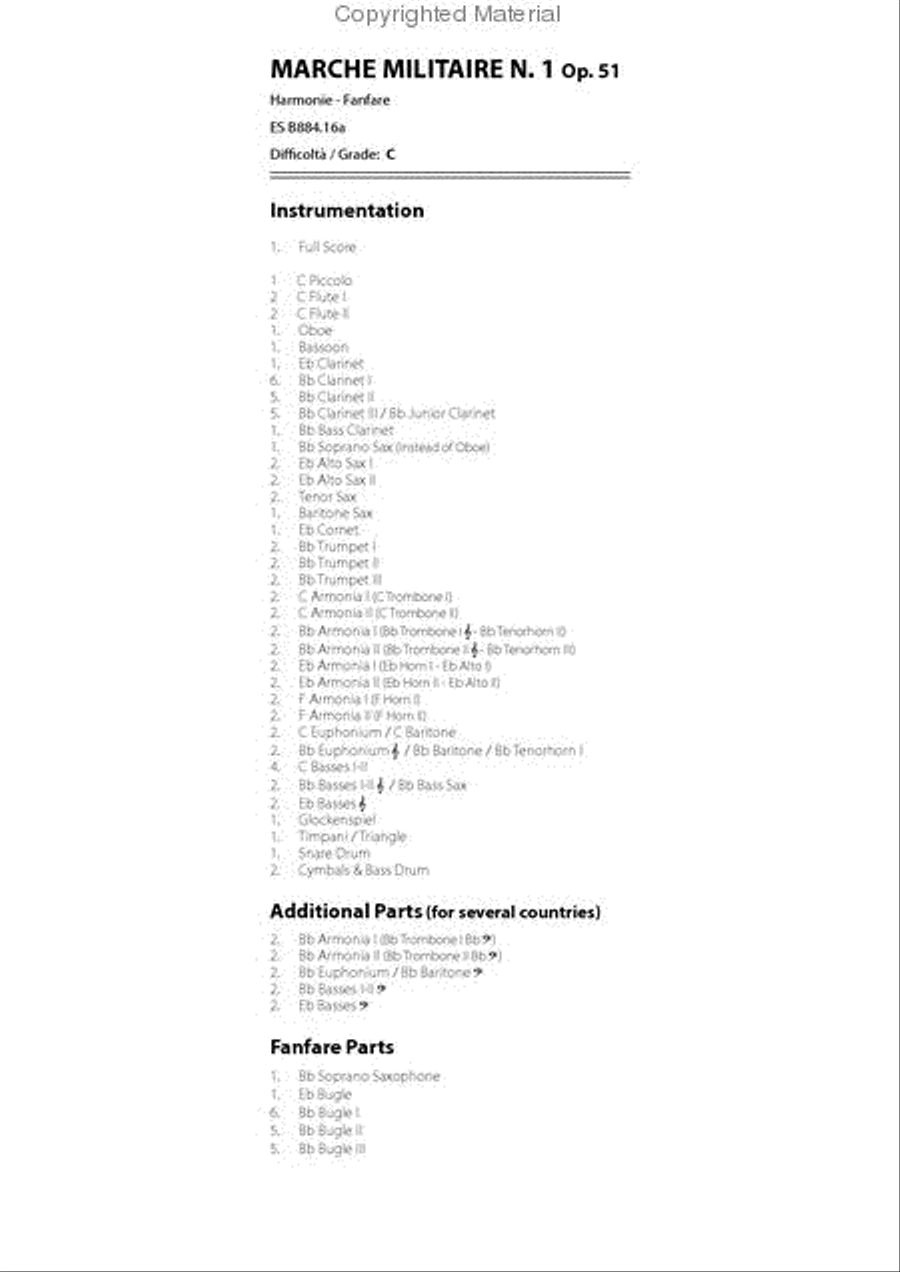 Military March N. 1 Concert Band scores gallery preview page 2